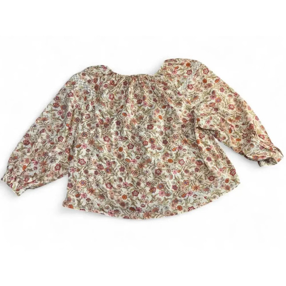 Old Navy Women's Blouse Size XL Floral Boho Long Sleeve Lace Button Down - Picture 2 of 8